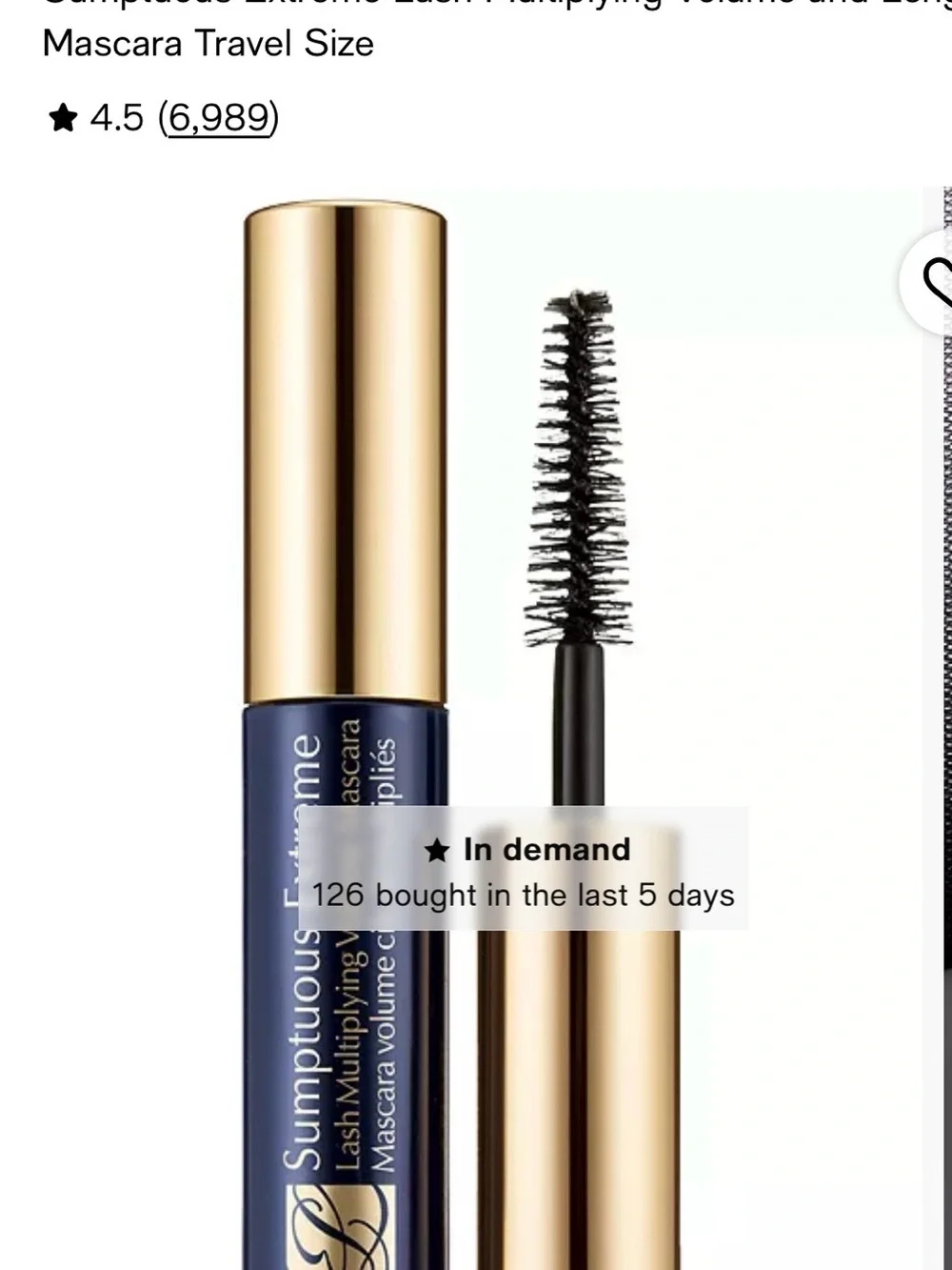Estee Lauder Sumptuous Extreme Mascara — Black and Gold Packaging